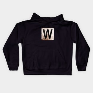 Railroad Whistle Post (weathered) Kids Hoodie